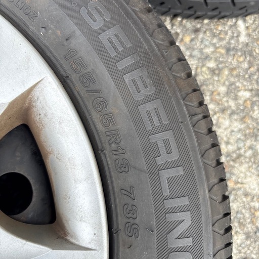 SEIBERLING 155/65R13 タイヤ・ホイールセット バリ山