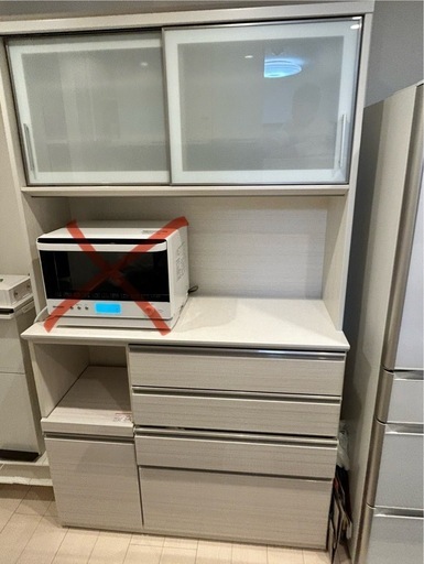 ニトリ　食器棚 キッチンボード SP201 120KB WH