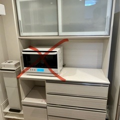 ニトリ　食器棚 キッチンボード SP201 120KB WHの画像