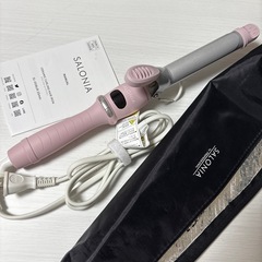 サロニア　カールヘアアイロン　ピンク　25mm