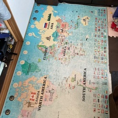 やわらかワールドマップパズル  子供部屋マット  世界地図