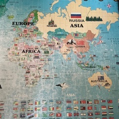 やわらかワールドマップパズル  子供部屋マット  世界地図の画像