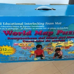 やわらかワールドマップパズル  子供部屋マット  世界地図の画像