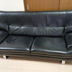 ソファー　3人掛け　本革（座面）購入価格7万程度