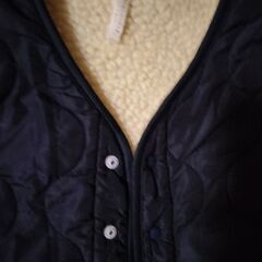 リバーシブルボアアウター☆ネイビー×ホワイト90の画像