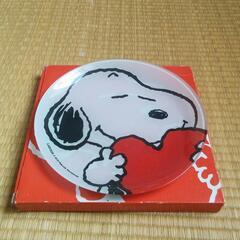 ローソンスヌーピーフェア　ガラスプレート　新品未使用品の画像