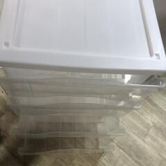 【松本市引き取り限定】衣類収納４段（引き出しタイプ）キャスター付き②の画像