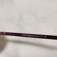 Giorgio Armani ワインレッド オーバルメガネ(度入り)ジョルジョアルマーニの画像