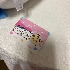 未使用タグ付きハチワレぬいぐるみリュックの画像