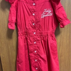 【美品】べべ　オフショルワンピース　130センチ
