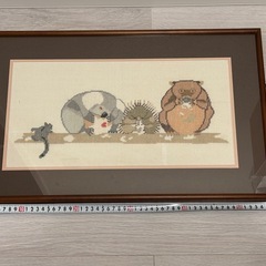 【クロスステッチ】完成品＋額入り　オーストラリアの動物の画像