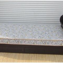 フランスベッド　棚付き収納式シングルベッド（マットレス付）CHA...