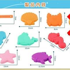 新品❕シリコン素材✨️9点セット❕砂場セット 砂遊びおもちゃ 砂遊び お風呂遊び 公園 砂浜 の画像