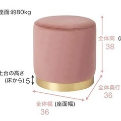 5/17まで！ROWYAベルベット調スツールの画像