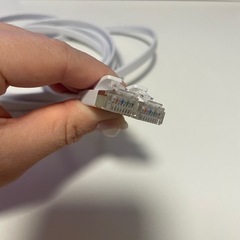 ネットLANケーブル 3M フラット形状 白 の画像