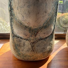 薩摩焼の大きなつぼ壺　陶芸家手作り作品　忠雲窯