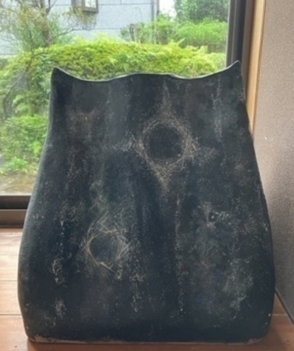 薩摩焼の大きなつぼ置き物 陶芸家手作り作品 忠雲窯