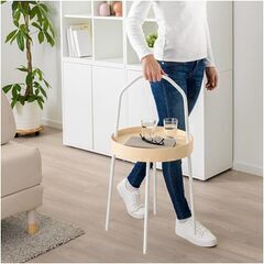 IKEA  イケア　BURVIK ブールヴィーク サイドテーブル、ホワイト、 の画像
