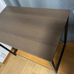 山善シンプルデスク ブラウン