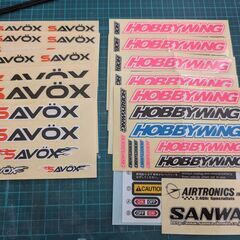 ホビーウイング、SAVOX、サンワほかステッカー