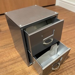 スチール カード名刺入れ コンパクトチェスト　雑貨 ヴィンテージ好きにの画像