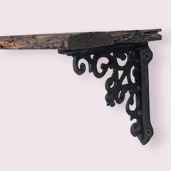 ハンドメイド　カントリー調　アンティーク調　飾り棚　ウォールシェルフ　アイアン　の画像