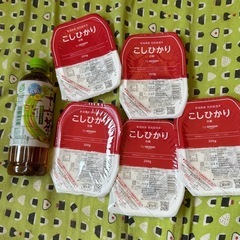 コシヒカリ、ご飯と十六茶