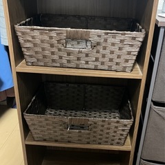 購入する方決まりましたカラーボックス　かご2つ　ブラウン