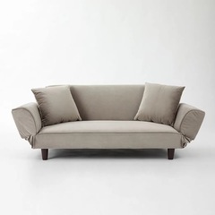 【美品】LOWYA 2人掛けコンパクトソファ グレー