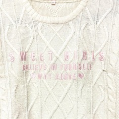 SWEET GIRLS❤ニットセーター ケーブル編み ホワイト　165　トップスの画像