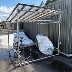 単管パイプ　自転車置場　物置