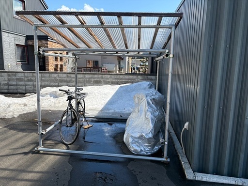 単管パイプ　自転車置場　物置