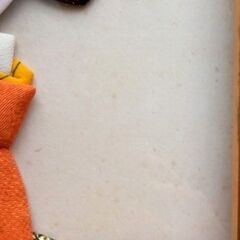 [4月末迄] [無料] 美人画 布貼り絵(横39cm×縦41.5cm)の画像