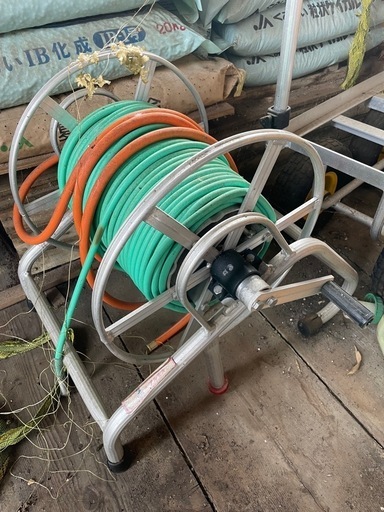 動噴用　アルミホースリール①農機具　　軽トラ