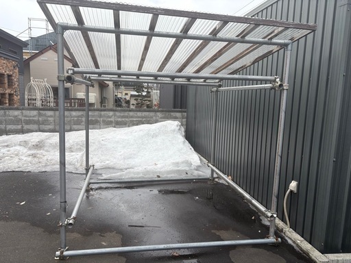 単管パイプ　自転車置場　物置