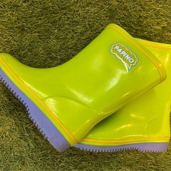 子供用長靴　レインシューズ　16cm  黄緑グリーン
