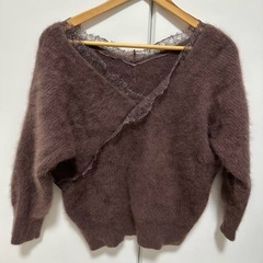 FRAY I.D レーストリムラウンドニットの画像