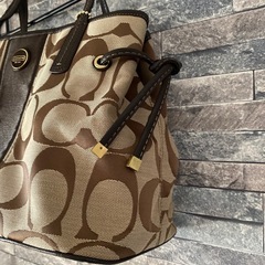 【美品】COACH ロゴ ミニトートバッグ の画像