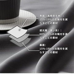 【お渡し確定しました】グレー　カーテン100×178 2枚セットの画像