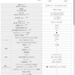 SHARP AQUOS テレビの画像