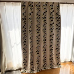 決まりました！遮光カーテン100×200 2枚　タッセルなし