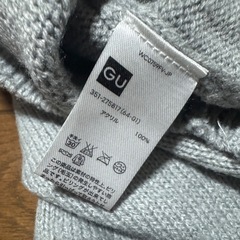 GU ニット　セーター　グレー　アクリル　Mサイズの画像