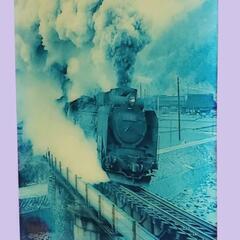 汽車絵、汽車絵画、電車絵、電車絵画、レトロ汽車、レトロ電車、白黒汽車、昭和汽車、鉄道マニア、鉄道絵画の画像