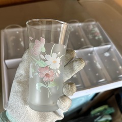 グラス　花柄　かわいいの画像