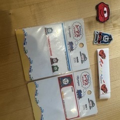 トーマス、マックィーン　刺繍　ワッペン　お名前シールセット