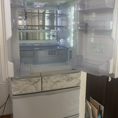 【4/1引き取りに来れる方お譲りします】冷凍冷蔵庫　シャープ SHARP SJ-XF56W-S  6ドアの画像