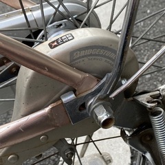 自転車 変則付き シャンパンピンク 26インチの画像