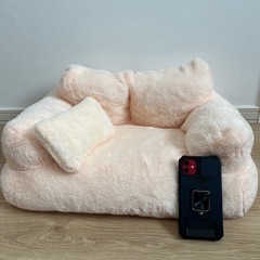 猫用ソファ　サーモンピンクの画像