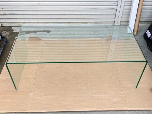 フランフラン クレール コーヒーテーブル 120cm 美品 強化ガラス
