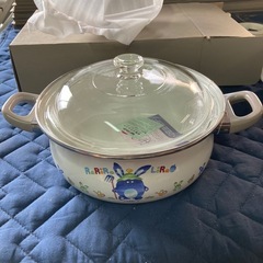 昭和レトロ　ホーロー鍋　未使用